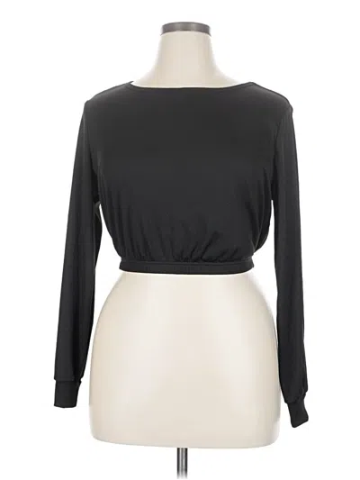 Pre-owned Shein Long Sleeve T-shirt In Black