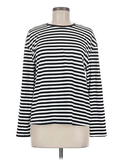 Pre-owned Shein Long Sleeve T-shirt In Black