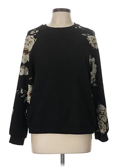 Pre-owned Shein Long Sleeve T-shirt In Black