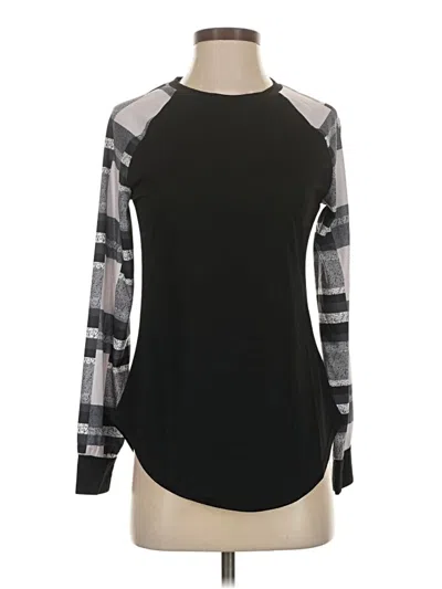 Pre-owned Shein Long Sleeve T-shirt In Black