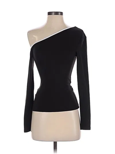 Pre-owned Shein Long Sleeve T-shirt In Black