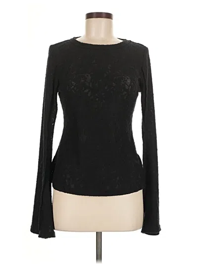 Pre-owned Shein Long Sleeve T-shirt In Black