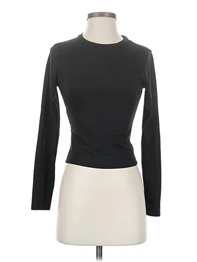Pre-owned Shein Long Sleeve T-shirt In Black