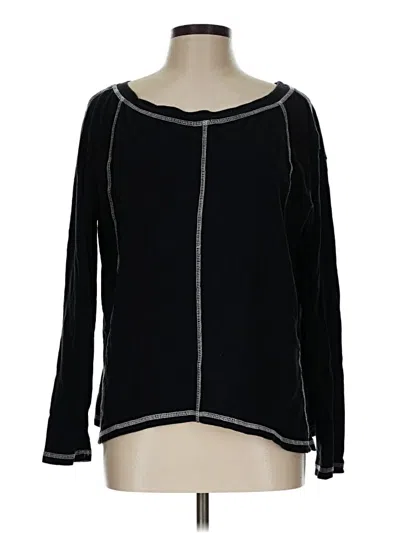 Pre-owned Shein Long Sleeve T-shirt In Black