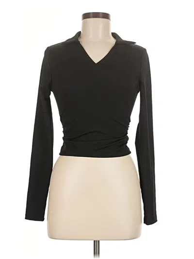 Pre-owned Shein Long Sleeve T-shirt In Black