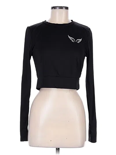 Pre-owned Shein Long Sleeve T-shirt In Black