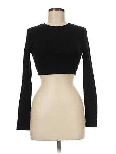 Pre-owned Shein Long Sleeve T-shirt In Black