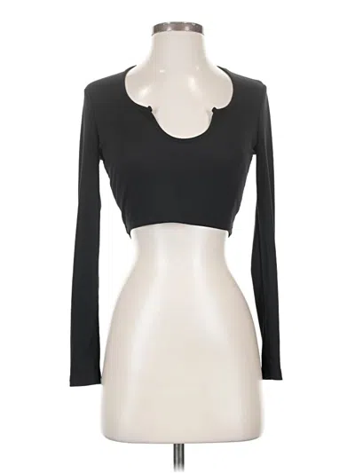 Pre-owned Shein Long Sleeve T-shirt In Black