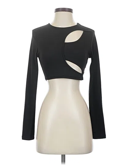 Pre-owned Shein Long Sleeve T-shirt In Black