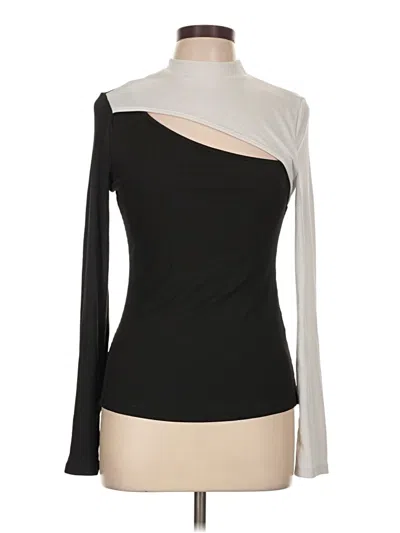 Pre-owned Shein Long Sleeve T-shirt In Black