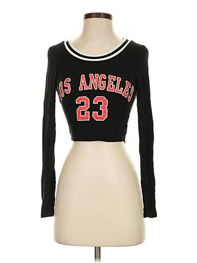 Pre-owned Shein Long Sleeve T-shirt In Black