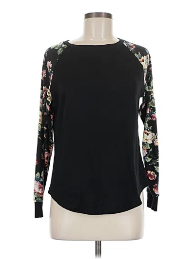 Pre-owned Shein Long Sleeve T-shirt In Black