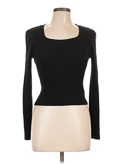 Pre-owned Shein Long Sleeve T-shirt In Black