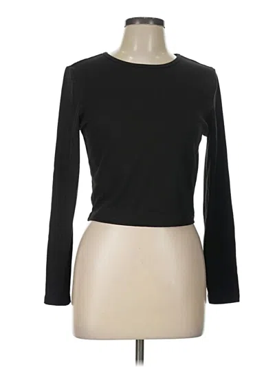 Pre-owned Shein Long Sleeve T-shirt In Black
