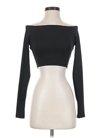 Pre-owned Shein Long Sleeve T-shirt In Black