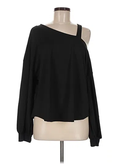 Pre-owned Shein Long Sleeve T-shirt In Black