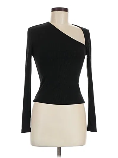 Pre-owned Shein Long Sleeve T-shirt In Black