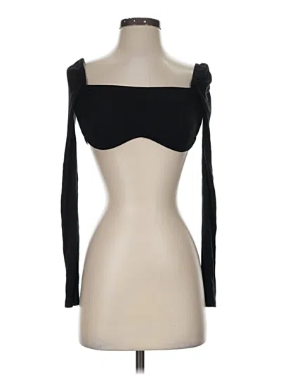 Pre-owned Shein Long Sleeve T-shirt In Black