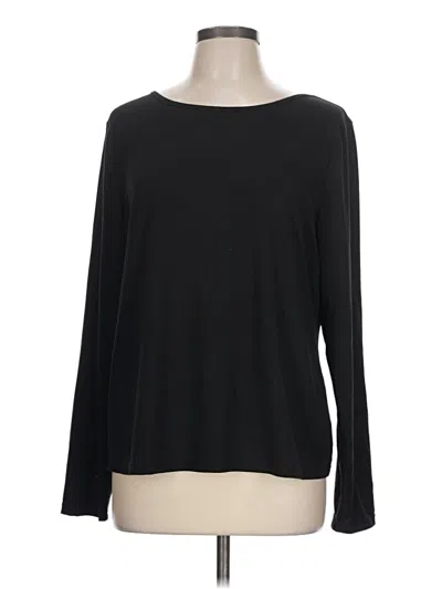 Pre-owned Shein Long Sleeve T-shirt In Black