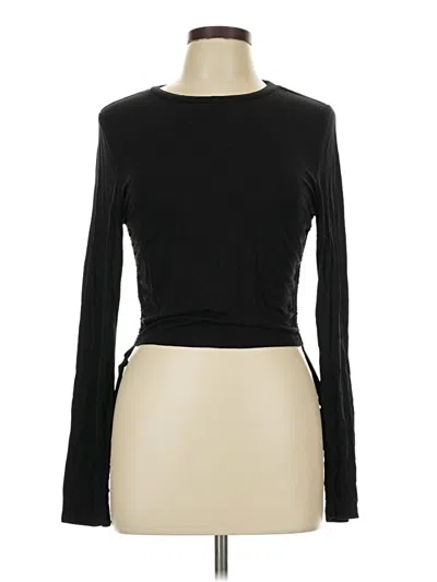 Pre-owned Shein Long Sleeve T-shirt In Black