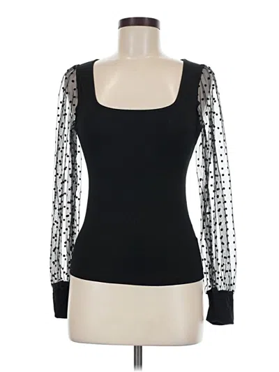Pre-owned Shein Long Sleeve T-shirt In Black
