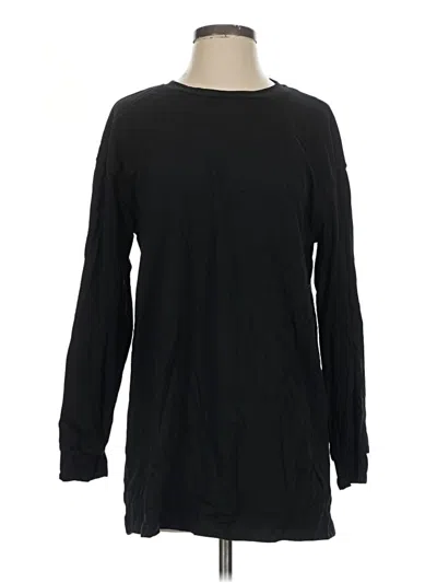 Pre-owned Shein Long Sleeve T-shirt In Black