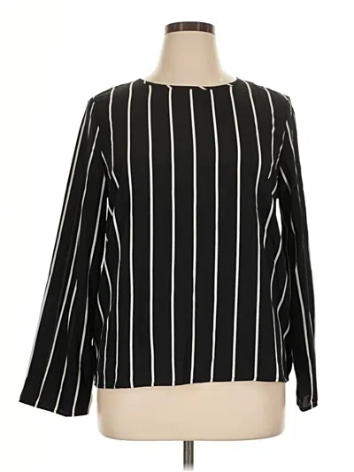 Pre-owned Shein Long Sleeve T-shirt In Black