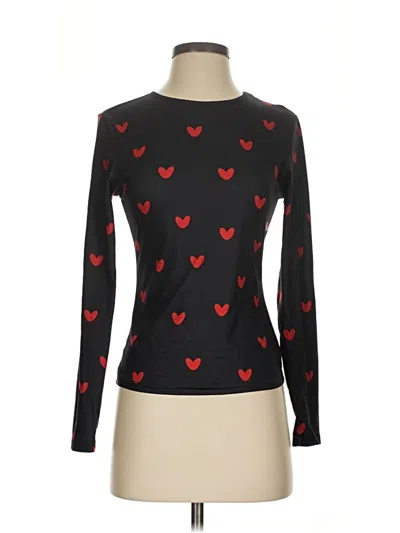 Pre-owned Shein Long Sleeve T-shirt In Black