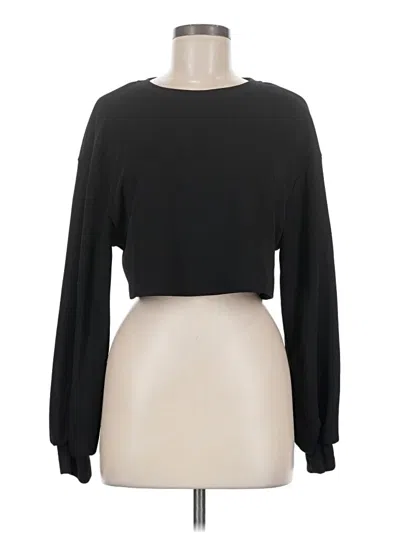 Pre-owned Shein Long Sleeve T-shirt In Black