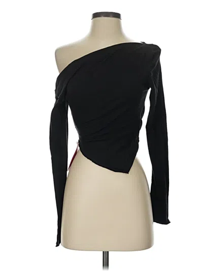 Pre-owned Shein Long Sleeve T-shirt In Black