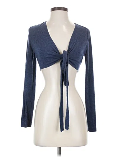 Pre-owned Shein Long Sleeve T-shirt In Blue