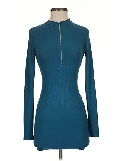 Pre-owned Shein Long Sleeve T-shirt In Blue
