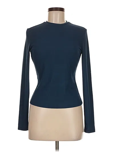 Pre-owned Shein Long Sleeve T-shirt In Blue