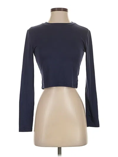 Pre-owned Shein Long Sleeve T-shirt In Blue