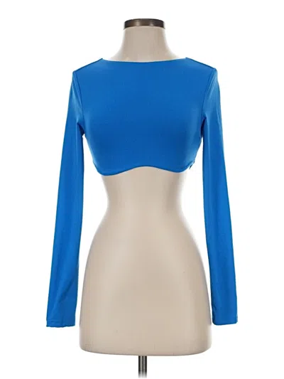 Pre-owned Shein Long Sleeve T-shirt In Blue