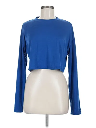 Pre-owned Shein Long Sleeve T-shirt In Blue