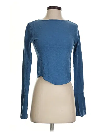 Pre-owned Shein Long Sleeve T-shirt In Blue