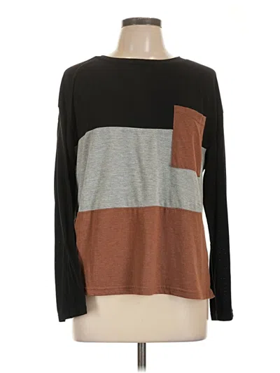 Pre-owned Shein Long Sleeve T-shirt In Brown