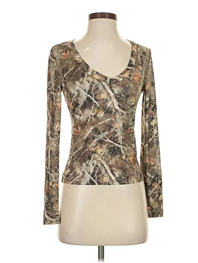 Pre-owned Shein Long Sleeve T-shirt In Brown