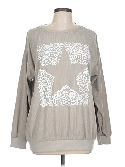 Pre-owned Shein Long Sleeve T-shirt In Brown