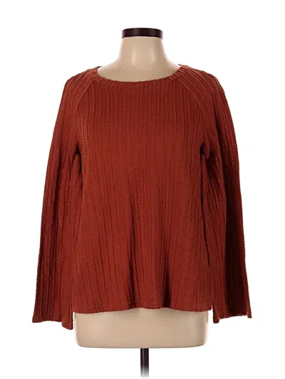Pre-owned Shein Long Sleeve T-shirt In Brown