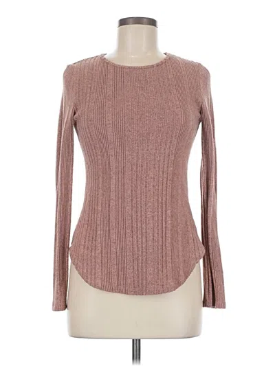 Pre-owned Shein Long Sleeve T-shirt In Brown