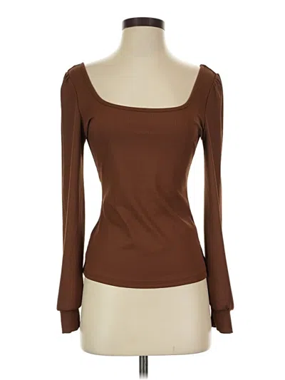 Pre-owned Shein Long Sleeve T-shirt In Brown