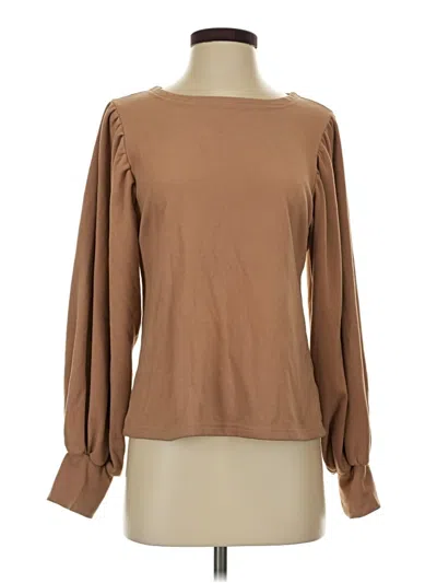 Pre-owned Shein Long Sleeve T-shirt In Brown