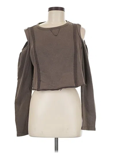 Pre-owned Shein Long Sleeve T-shirt In Brown