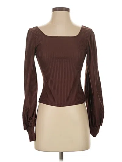 Pre-owned Shein Long Sleeve T-shirt In Brown