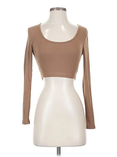Pre-owned Shein Long Sleeve T-shirt In Brown