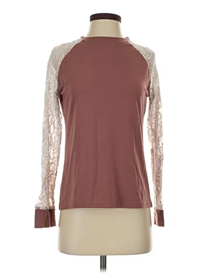 Pre-owned Shein Long Sleeve T-shirt In Brown
