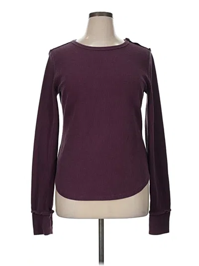 Pre-owned Shein Long Sleeve T-shirt In Burgundy