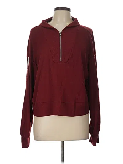 Pre-owned Shein Long Sleeve T-shirt In Burgundy